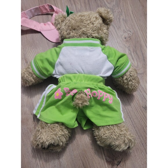 Build a bear Fuzzy Teddy Bear Plush with Green outfit - Picture 4 of 7